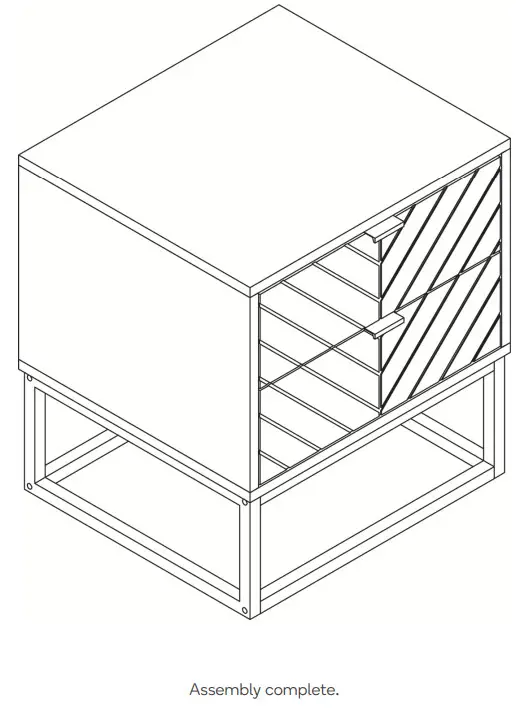 OVELA OVPIZ2DNWA Pizzola 2 Drawer Nightstand - Step 12 -1