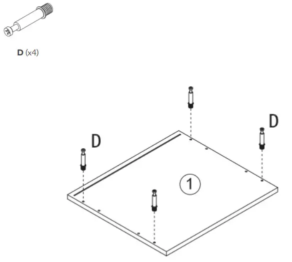 OVELA OVPIZ2DNWA Pizzola 2 Drawer Nightstand - Step 2