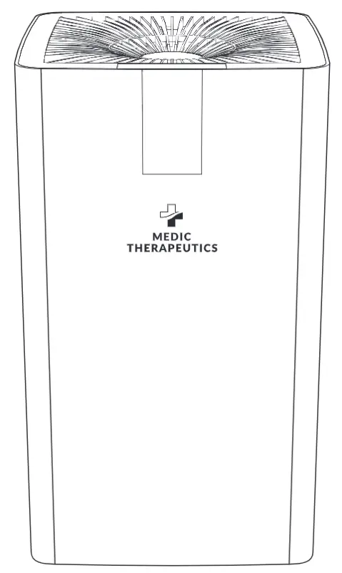 Medic Therapeutics Large Room Air Purifier with Hepa H13 Filter