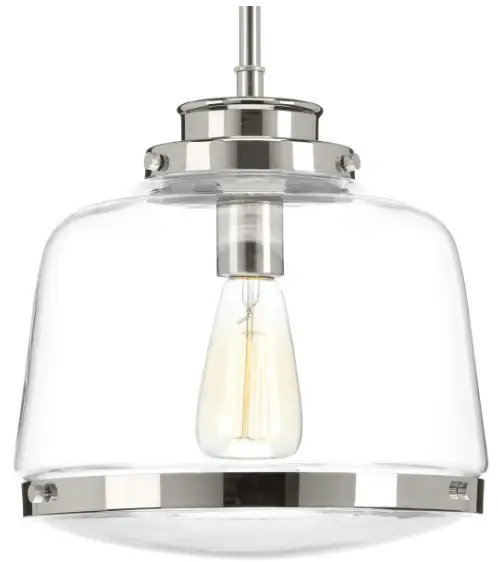PROGRESS-LIGHTING-P500061-104-Judson-Collection-One-Light-Polished-Nickel-Clear-Glass-PRODUCT