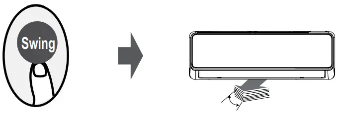 perfect aire 3PAMSH09A-SZW Single-Zone Mini-Split Remote Control - SWING