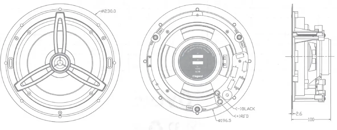 NUVO NV-21C6 6.5 Inch In-Ceiling Speaker 6