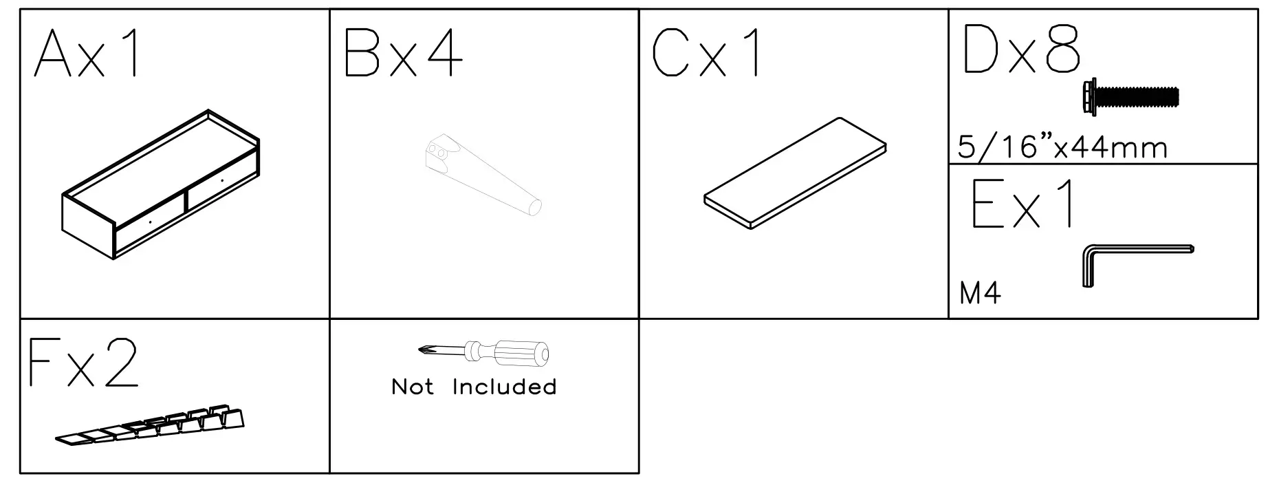 ASHLEY A3000248 Chetfield Storage Bench - parts