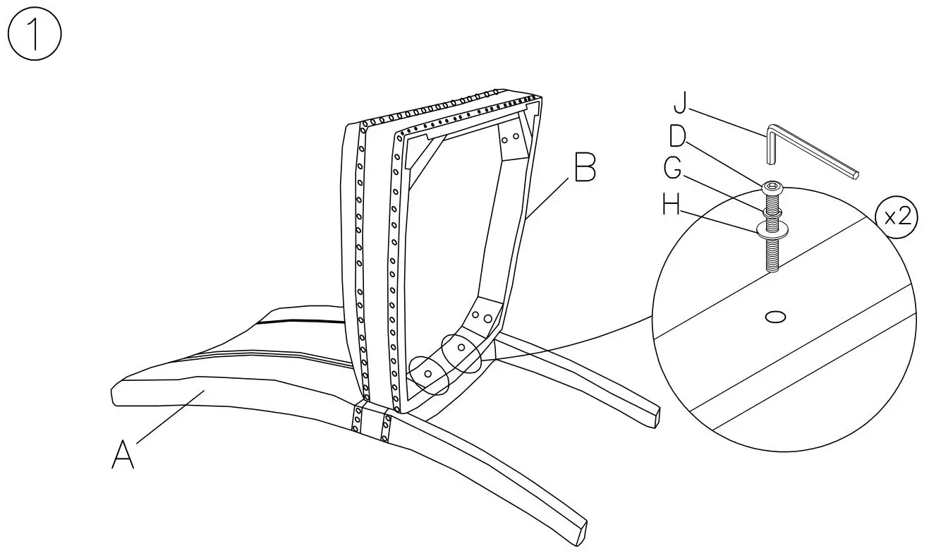 ASHLEY D675-01 Wollburg Dining Table and 4 Chairs - Figure 1