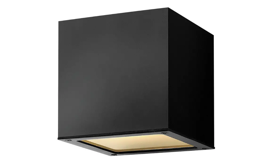 Hinkley 1768 Satin Black Kube 8 Watt 6 Inch Tall Integrated Led Outdoor Wall Sconce Instruction Manual