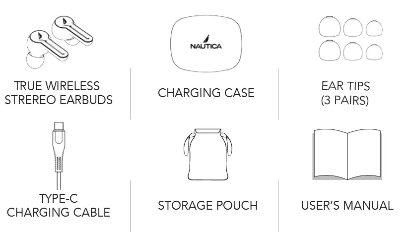 NAUTICA T400 True Wireless Earbuds 1