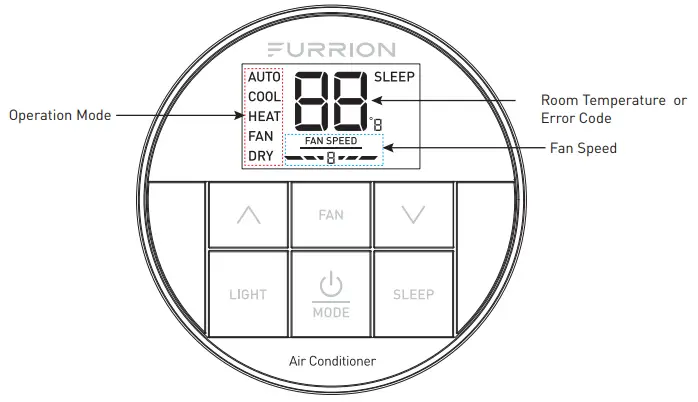 FURRION FACW12PA-BL Single Zone Premium - LCD Icons