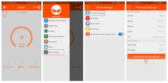 Skmei 1542 Smart Watch - Personal setting