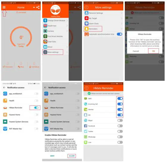 Skmei 1542 Smart Watch - Reminder setting