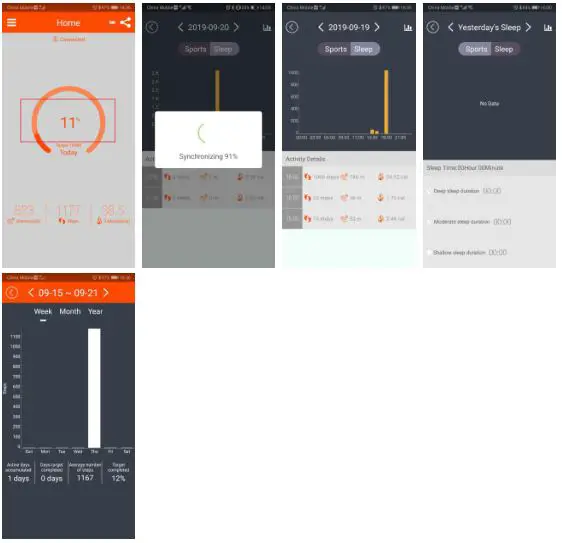 Skmei 1542 Smart Watch - Synchronize data and view historical and sleep data