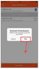 Skmei 1542 Smart Watch - after the iphone connected the device