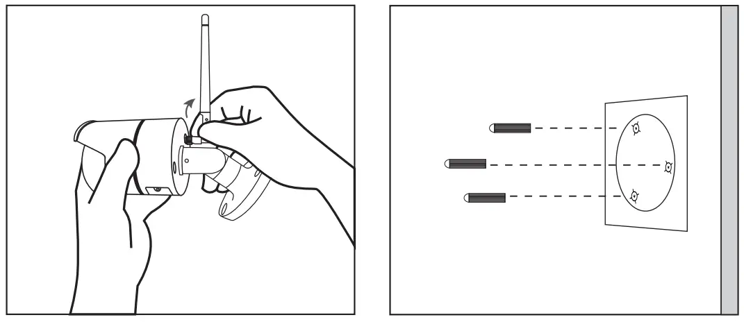 Loocam LN8W4B Wireless Security System - Camera Installation