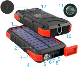 BLAVOR PN-W12 Qi Solar Power Bank - Product Details A