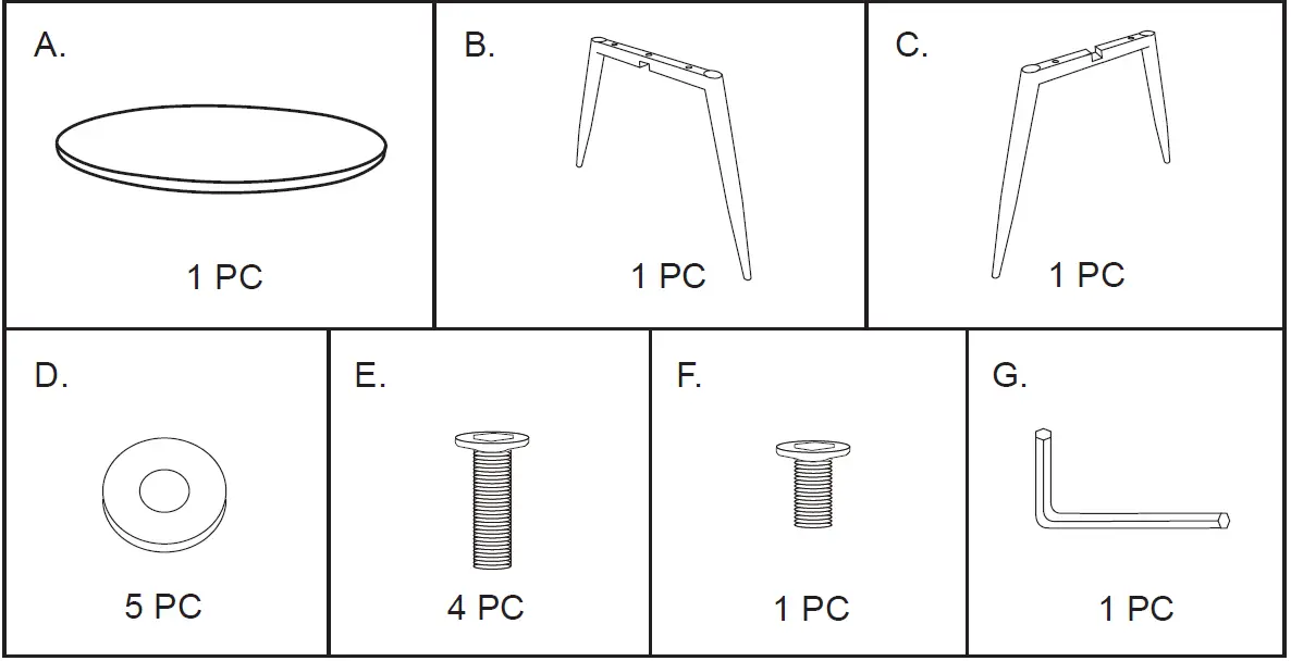 Kmart Kids Round Table 42976097 parts