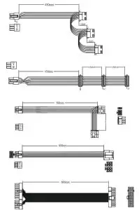 AZZA 850W GOLD Power Supply PSAZ-850G14 -Cable