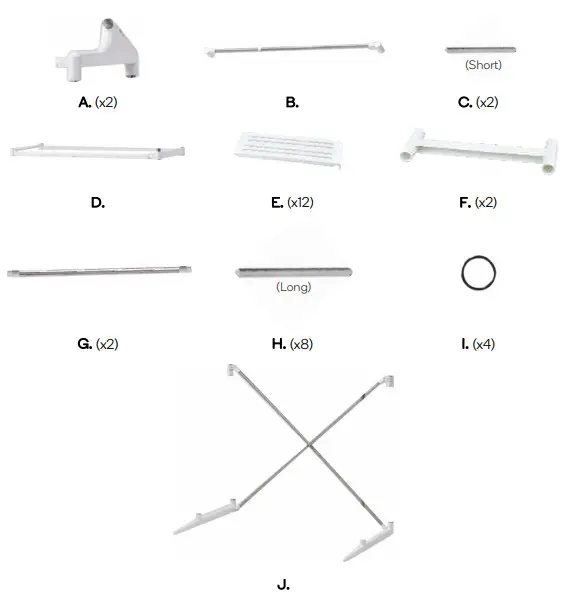 ovela OVLAUNDSTRA Laundry Storage Rack-COMPONENTS