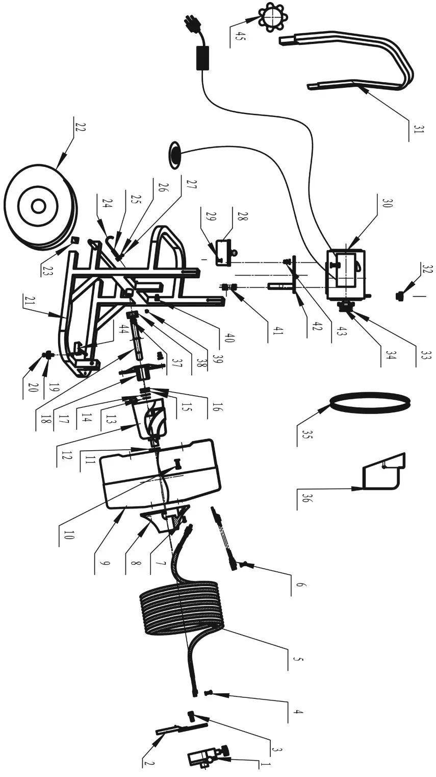 HYDROSTAR 68284 50 Foot Drain Cleaner - assembly Diagram