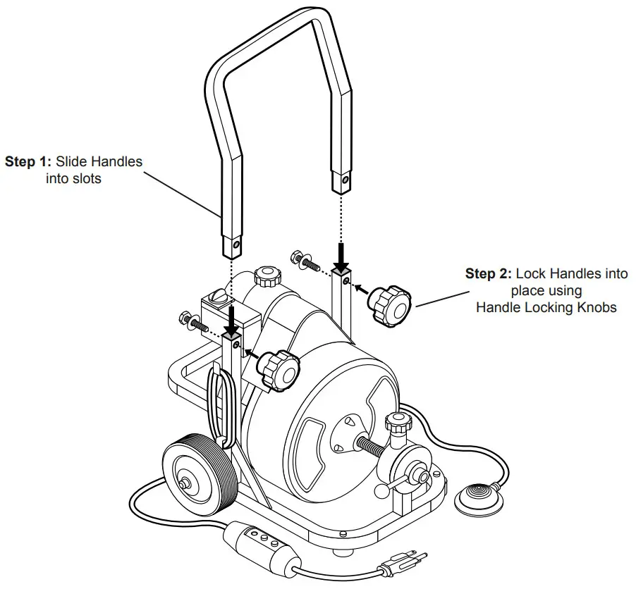 HYDROSTAR 68284 50 Foot Drain Cleaner - rotation Switch of the tool its