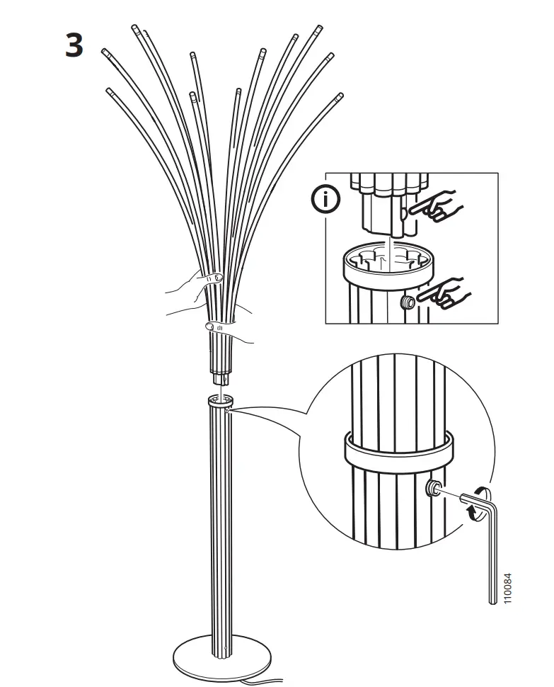 IKEA HOVNAS Chrome Table Lamp fig4