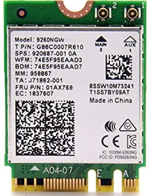 Sorenson 9260NGW Intel Wireless