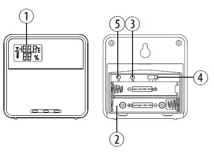EXPLORE SCIENTIFIC RDC8001 Radio Controlled Jumbo Wall Clock With Weather Forecast FIG 2