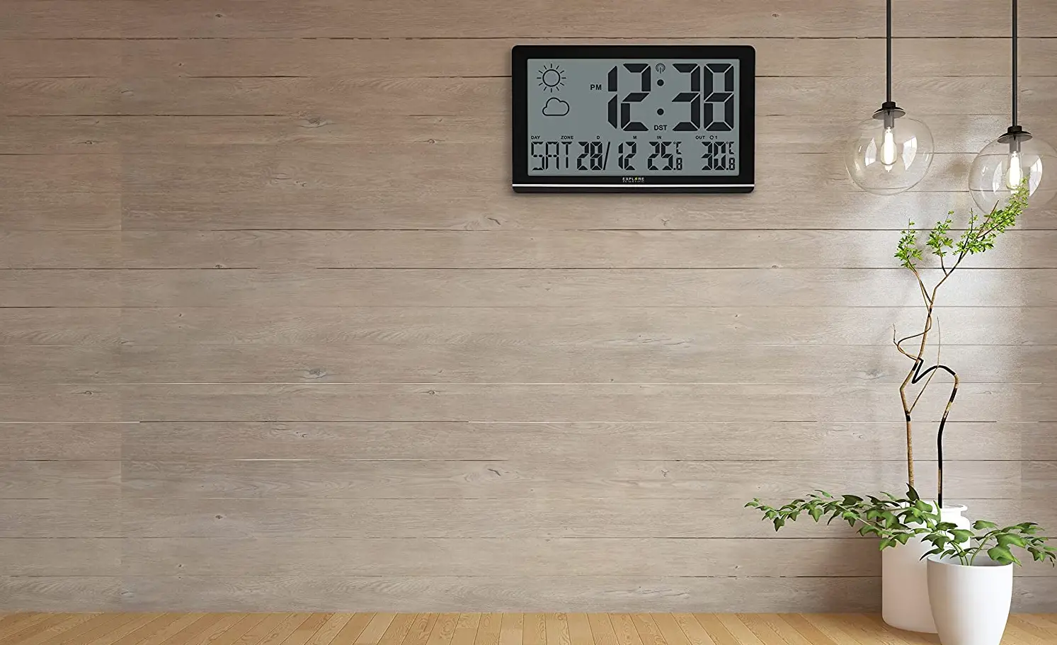 Explore Scientific Rdc8001 Radio Controlled Jumbo Wall Clock With Weather Forecast Instruction Manual