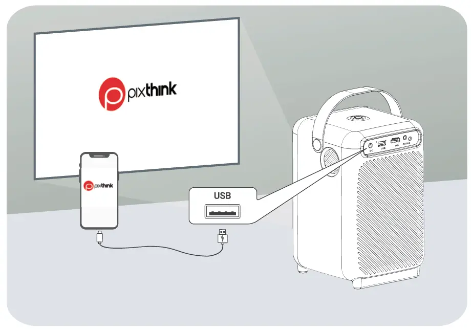 pixthink M1 1080P Full HD Projector Digital Projector-15