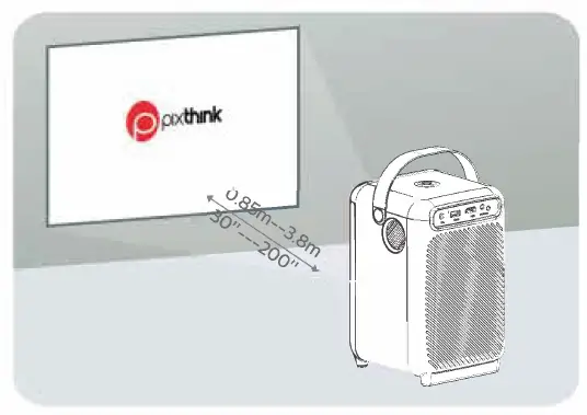 pixthink M1 1080P Full HD Projector Digital Projector-6