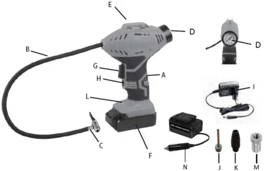 ZIPPER ZI LPE20 AKKU Cordless Inflator - tECHNIC