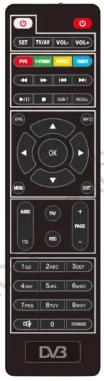 DCOLOR DVB T2 High Definition Digital Terrestrial Receiver - Remote Control