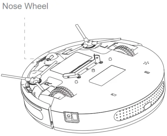 Cleaning of the nose wheel