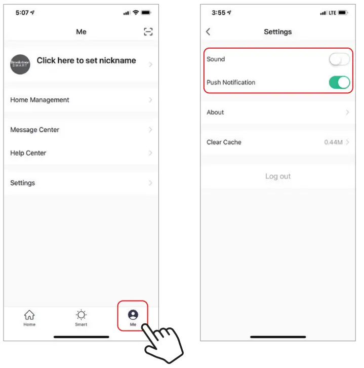 Brookstone Z52NAS Smart Water Sensor app 1