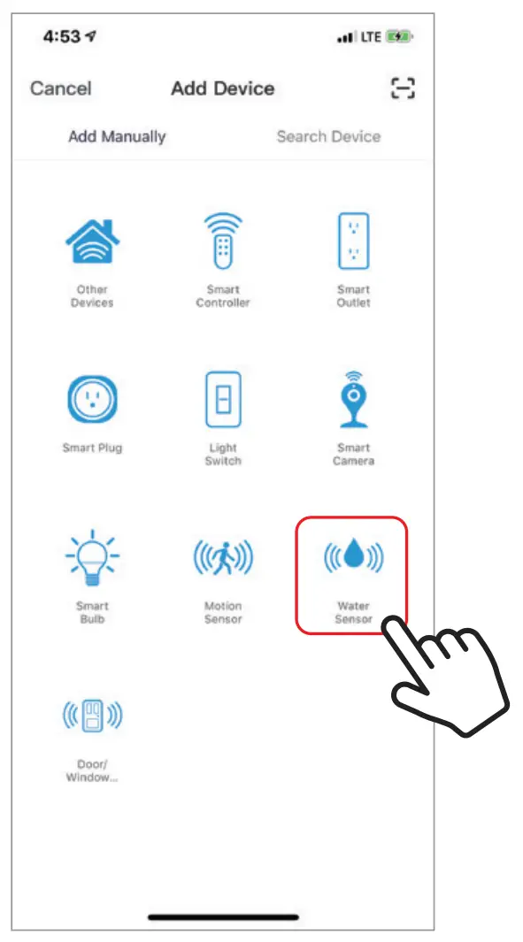 Brookstone Z52NAS Smart Water Sensor app 10