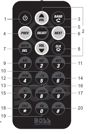 BOSS AUDIO 609UAB 200W Bluetooth Single Din MP3 Compatible Digital Media AM or FM Receiver - Remote