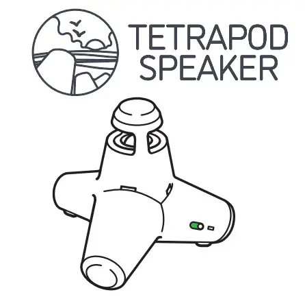 ELECOM SP ELB001C Wireless Tetrapod Bluetooth Portable Speaker