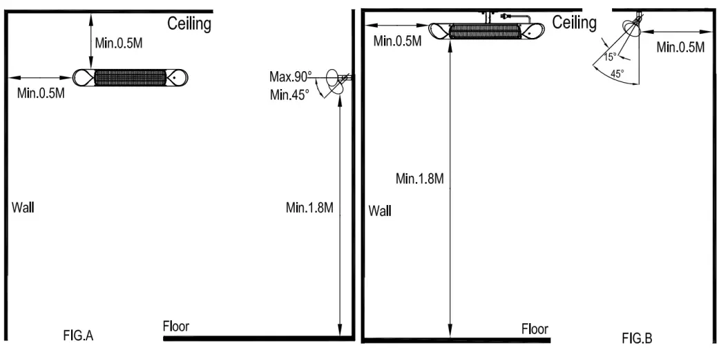 electriQ Outdoor Wall and Ceiling Hanging - CEILING MOUNTED INSTALLATION