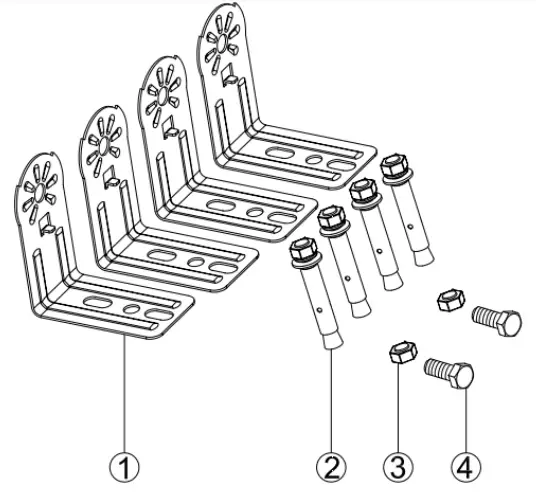 electriQ Outdoor Wall and Ceiling Hanging - PARTS LIST