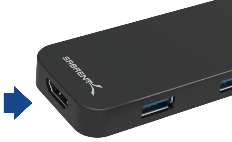 Sabrent HB HDUC Black Aluminum Type C to 2 Port USB 3 0 and HDMI Adapter - fig 3