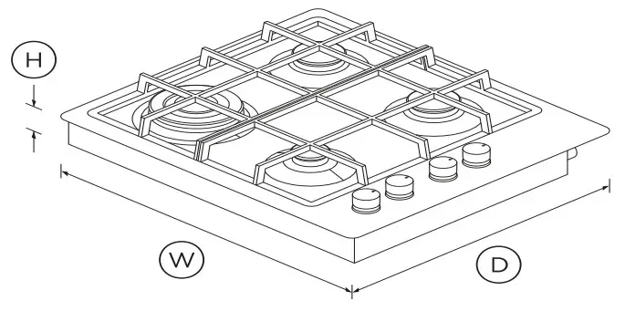 FISHER PAYKEL CG604CNGX2 Gas on Steel Cooktop - fig