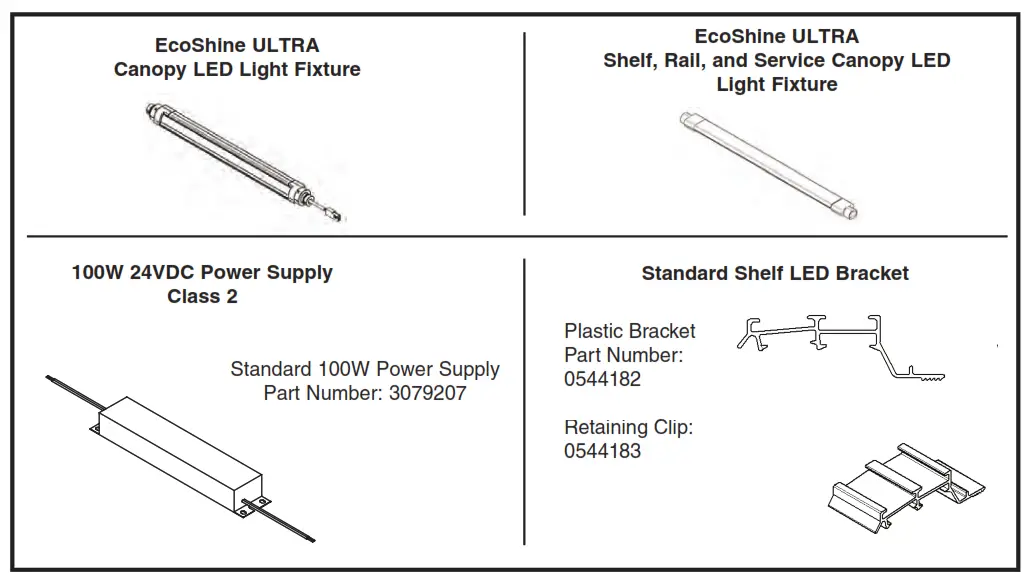 Hussmann 0524791 Ecoshine Ultra LEDs - FIXTURES 1