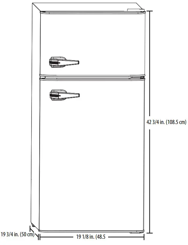 INSIGNIA NS CFR45M3 4 5 Cu Ft Retro Compact Refrigerator - Figure 1