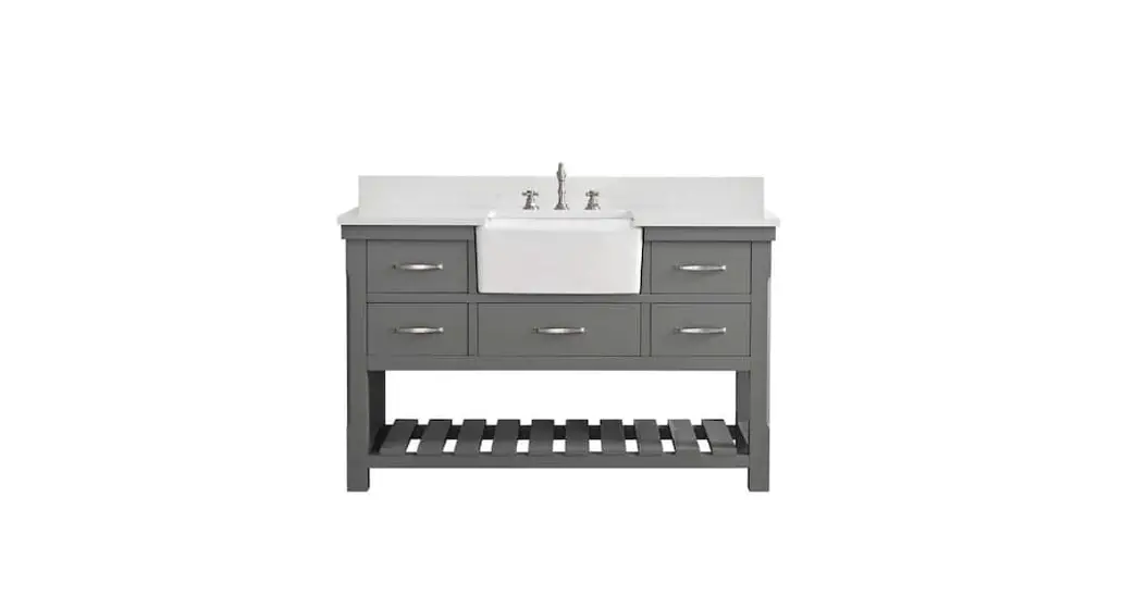 Sudio Wesley 54 In. W X 22 In. D Bath Vanity In Gray Instructions