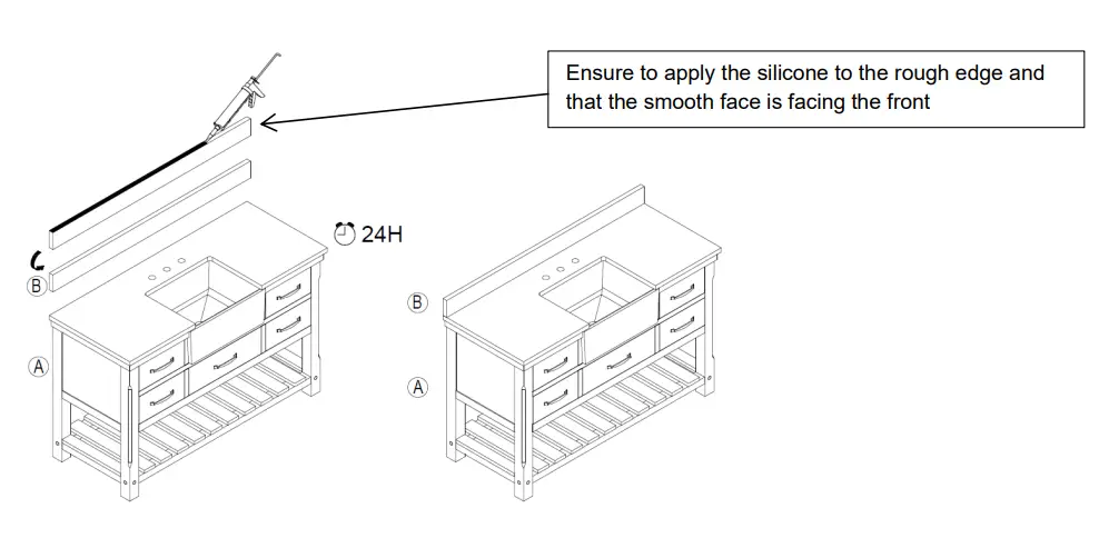 SUDIO Wesley 54 in. W x 22 in. D Bath Vanity in Gray - Fig 1
