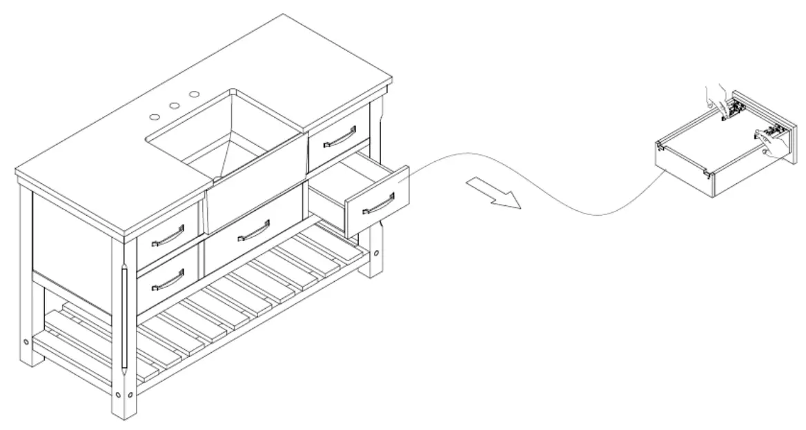 SUDIO Wesley 54 in. W x 22 in. D Bath Vanity in Gray - Fig 3