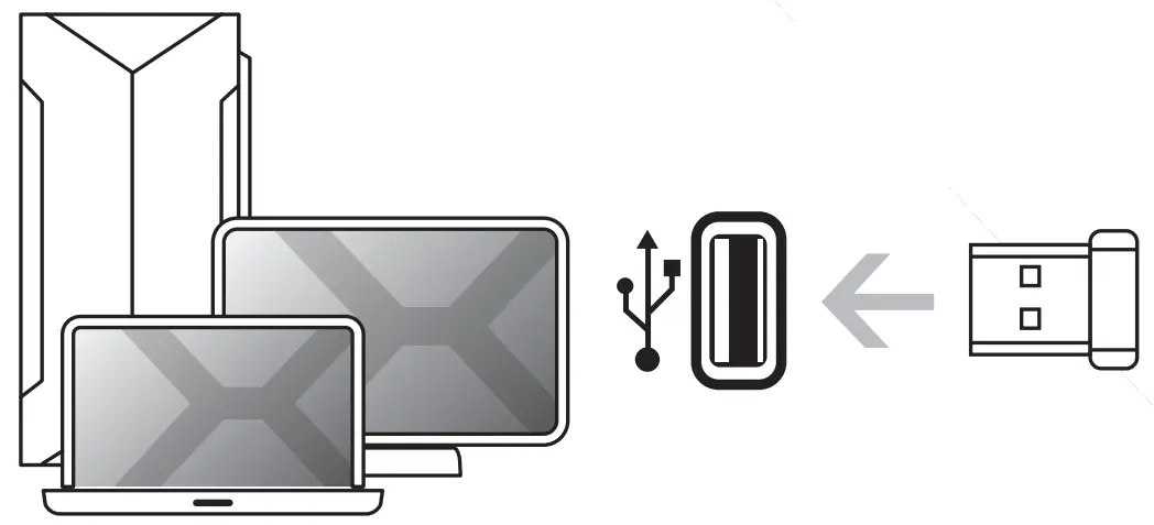 DIGITAL KXO-4400 Office Wireless Mouse Connection