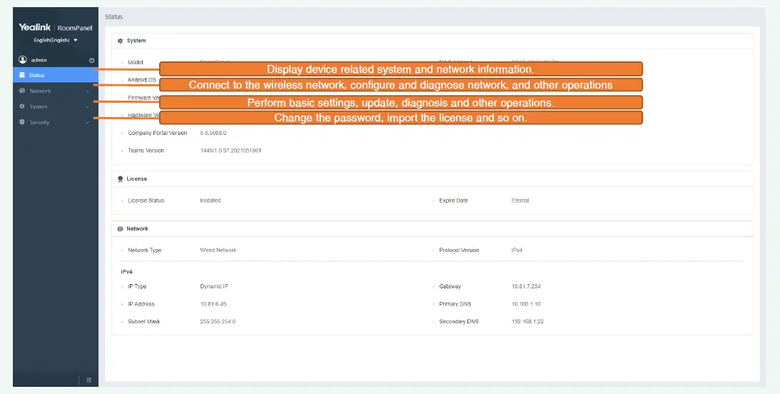 Yealink RoomPanel 8-Inch Multi-Functional Meeting Room Schedule Panel FIG (10)