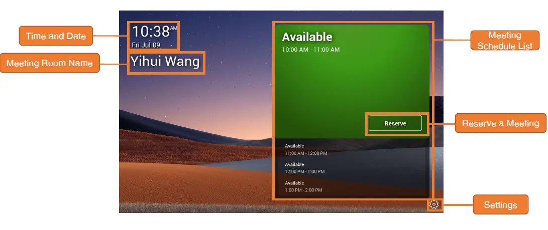 Yealink RoomPanel 8-Inch Multi-Functional Meeting Room Schedule Panel FIG (2)