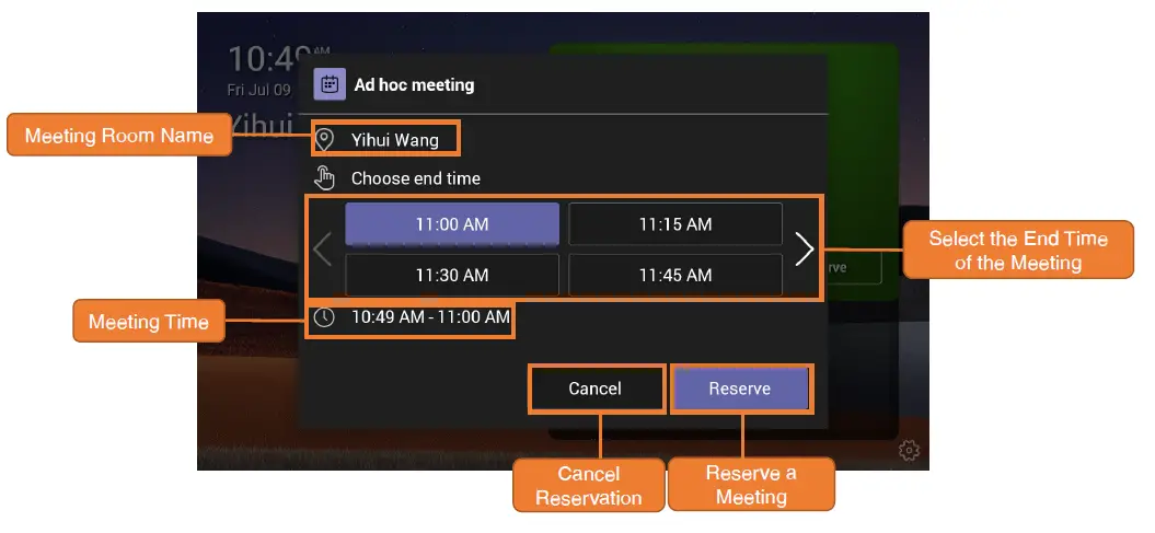 Yealink RoomPanel 8-Inch Multi-Functional Meeting Room Schedule Panel FIG (3)