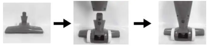 PowerPac PPV600 Hepa Filtration Vacuum Cleaner - carefully pushing