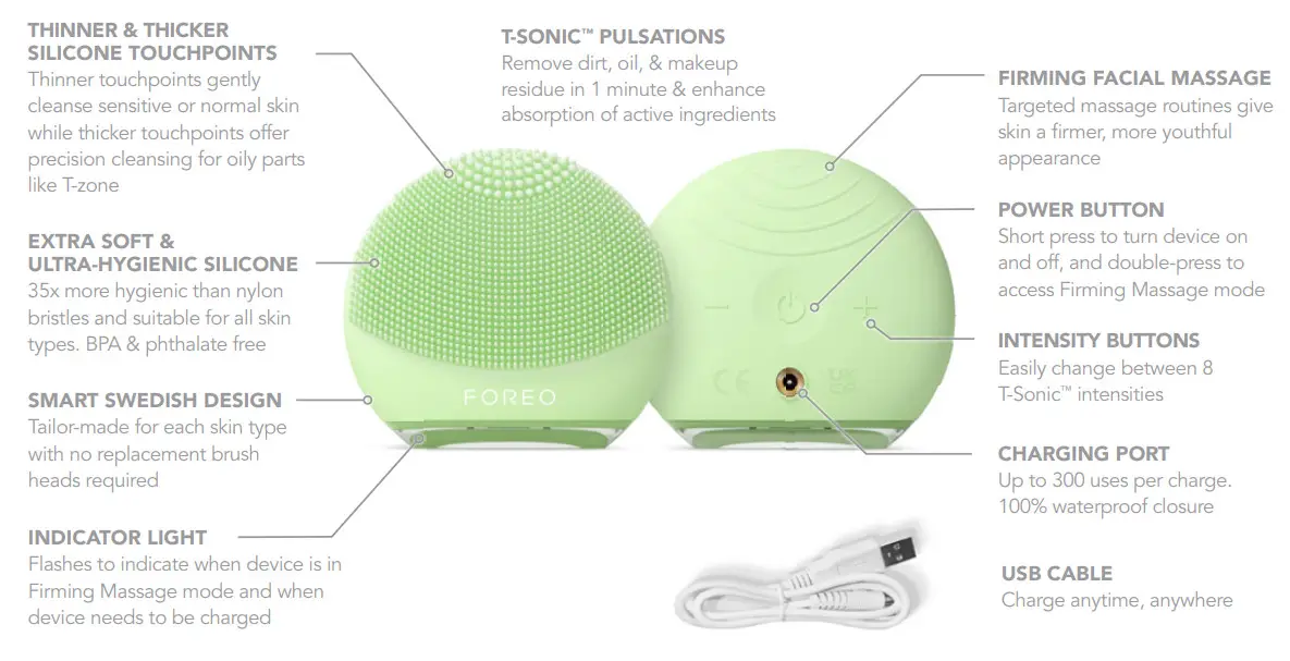 FOREO LUNA 4 Go Facial Cleansing and Firming Device - GETTING
